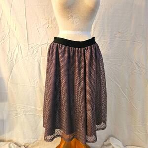 Effortless Charm: Mauve Textured A-Line Midi Skirt